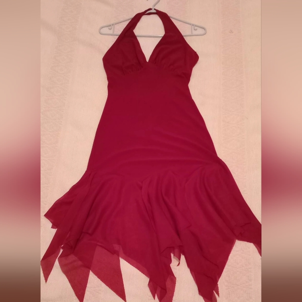 Simons Asymmetrical Red Dress